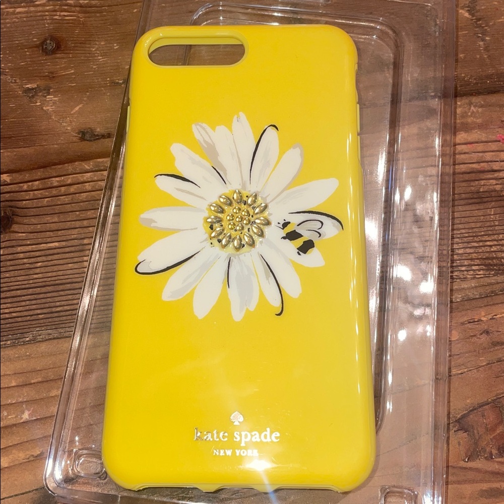 Kate Spade Yellow Case with White Daisy Design